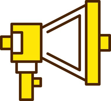 Megafon. Web simgesi basit illüstrasyon
