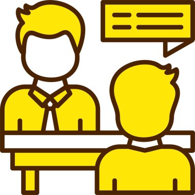 Röportaj vektörü simgesi, beyaz arkaplanda izole 