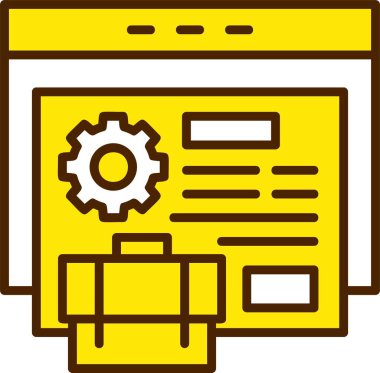 Portföy web simgesi basit illüstrasyon