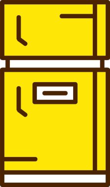 buzdolabı web simgesi basit illüstrasyon