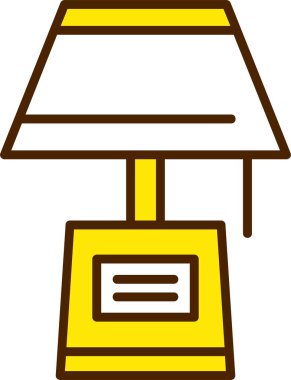 Işık lambası simgesi, vektör illüstrasyonu 