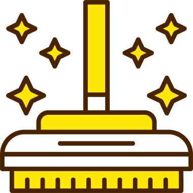 Süpürge web vektör simgesi