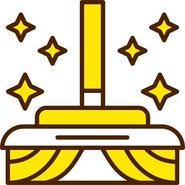 süpürge ağ simgesi vektör illüstrasyonu 