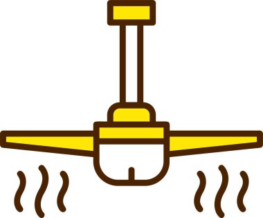 Tavan fan ağ simgesi vektörü