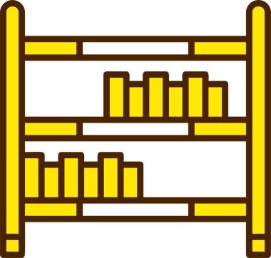 Kitaplık web simgesi vektör illüstrasyonuName 