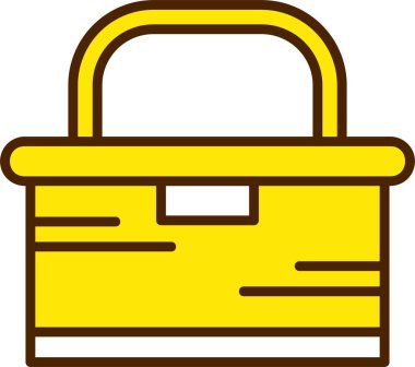 Beslenme kutusu web simgesi, basit illüstrasyon