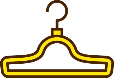 Elbise askısı web simgesi basit illüstrasyon