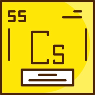 Caesium web simgesi basit bir illüstrasyon