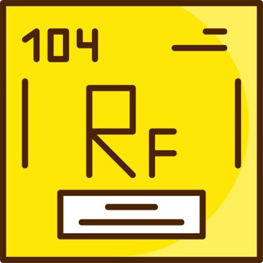 Rutherfordium web simgesi basit illüstrasyon