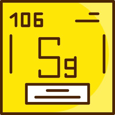 Seaborgium web simgesi basit illüstrasyon