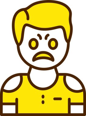 Bir insan avatar simgesinin minimalist vektör tasarımı.