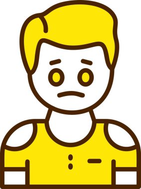 Bir insan avatar simgesinin minimalist vektör tasarımı.