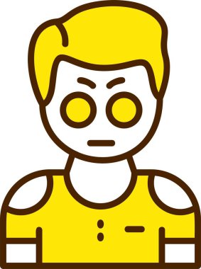 Bir insan avatar simgesinin minimalist vektör tasarımı.