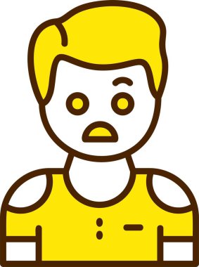 Bir insan avatar simgesinin minimalist vektör tasarımı.