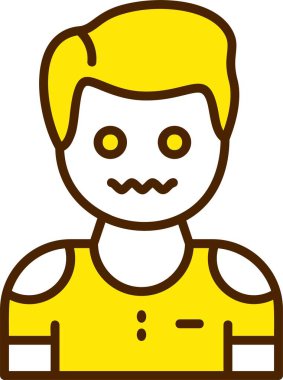 Bir insan avatar simgesinin minimalist vektör tasarımı.
