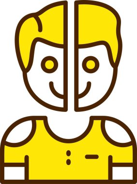 Bir insan avatar simgesinin minimalist vektör tasarımı.