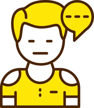 Bir insan avatar simgesinin minimalist vektör tasarımı.