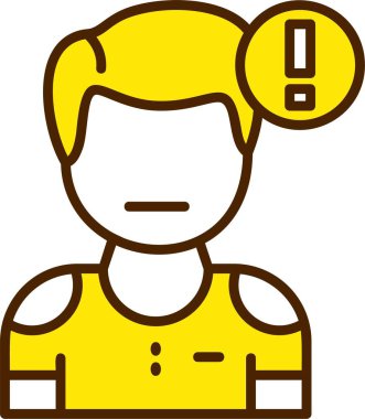 Bir insan avatar simgesinin minimalist vektör tasarımı.