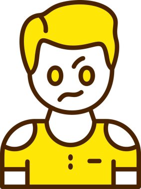 Bir insan avatar simgesinin minimalist vektör tasarımı.