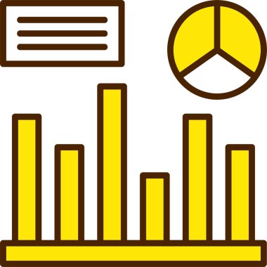 Grafikli analitik simgesi, vektör illüstrasyonu basit tasarım