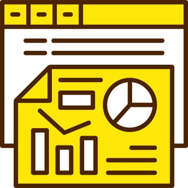 analitik grafik veri simgesi vektör illüstrasyonu