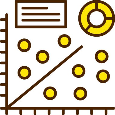 Scatter grafiği Web Simgesi, Basit İllüstrasyon