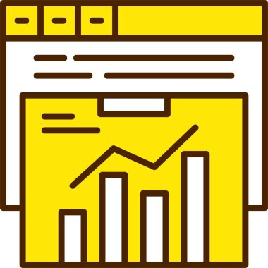 iş raporunun vektör dairesi simgesi 