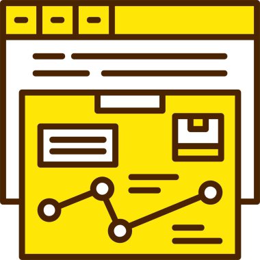 E-ticaret izleme Web Simgesi, Basit İllüstrasyon