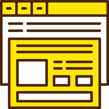 İniş sayfası simgesi, basit illüstrasyon