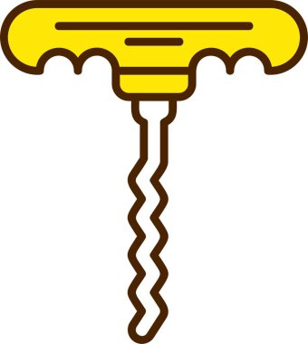 Tirbüşon web simgesi vektör çizimi