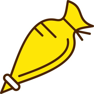 Pasta Torbası Web Simgesi, Basit İllüstrasyon