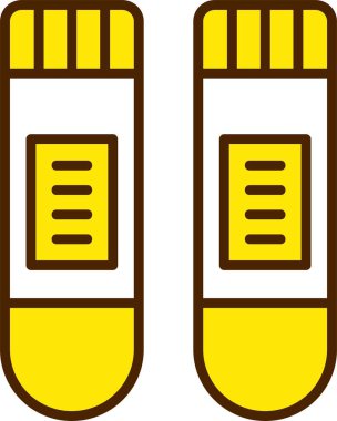 Test tüpleri web simgesi basit illüstrasyon