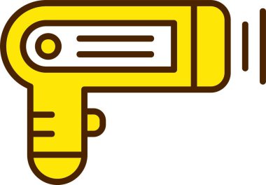 termometre silah simgesi, vektör illüstrasyonu 