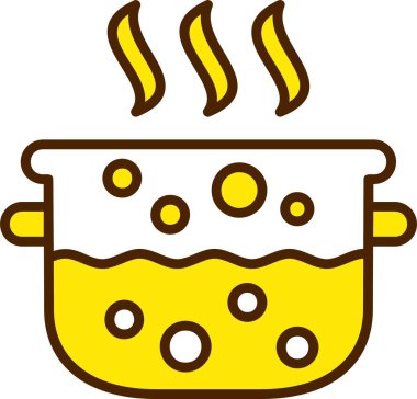 Su kaynama simgesi, vektör illüstrasyonu