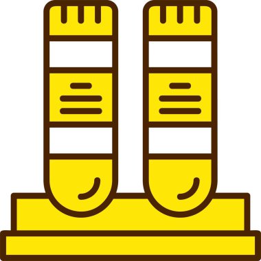 Test tüpleri web simgesi basit illüstrasyon