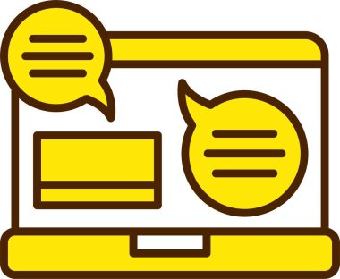 Chat web icon simple illustration