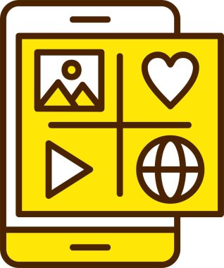 Yakınsama Web Simgesi, Basit Resimler