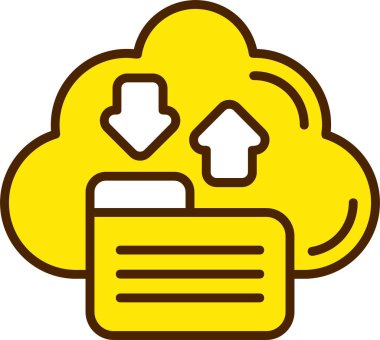 Bulut. Web simgesi basit illüstrasyon