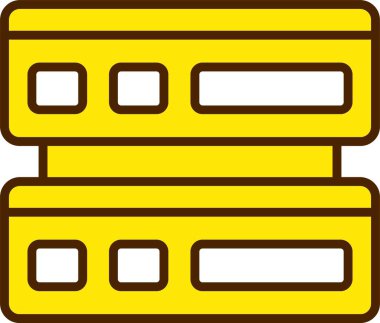 Sunucu Web simgesi basit illüstrasyon