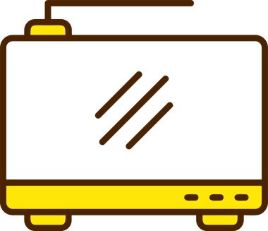 Televizyon web simgesi basit illüstrasyon