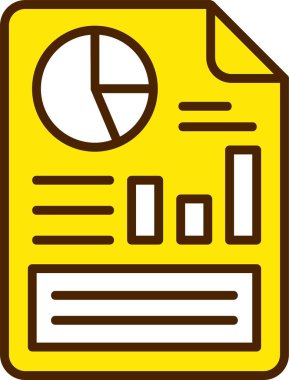 Rapor ver. veri simgesi vektör illüstrasyonu