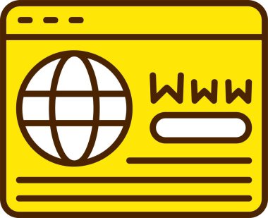 Web sitesi web simgesi basit illüstrasyon 