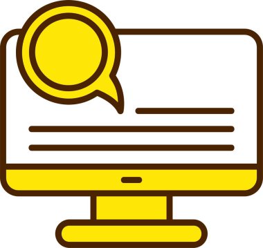 Yorum web simgesi basit illüstrasyon