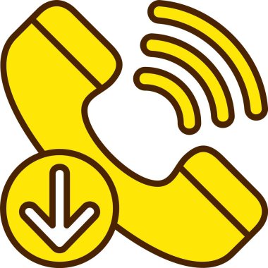 Gelen arama simgesi, vektör çizim