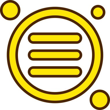 Menü Düğmesi web simgesi, basit illüstrasyon