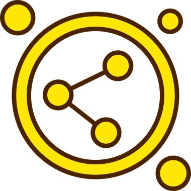  Bağlantı Düğmesi simgesi, basit vektör illüstrasyonu