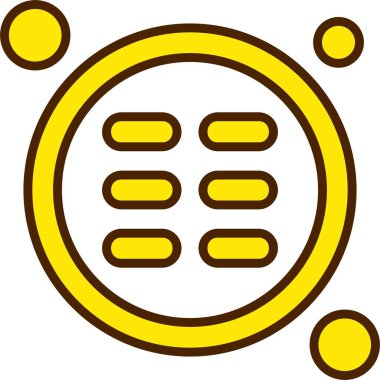 Menü Düğmesi web simgesi, basit illüstrasyon