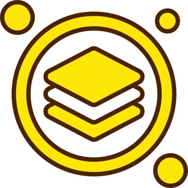 Beyaz arka plan üzerinde izole katman simgesi 