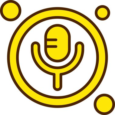 Ses Düğmesi Web Simgesi, Basit İllüstrasyon