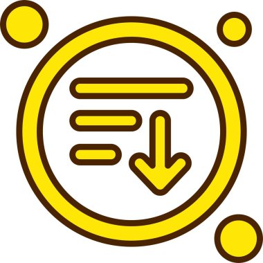 Beyaz Arkaplanda Sıralama Düğmesi İzole Edildi 